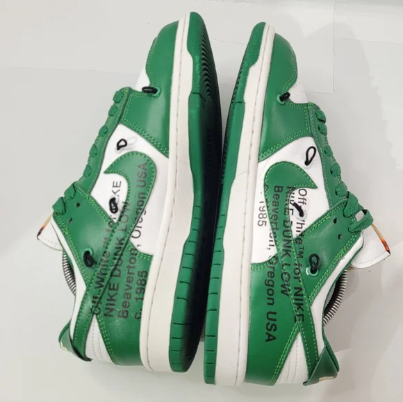 NIKE OFF WHITE X DUNK LOW MEN'S SHOE 8.5 PINE GREEN CT0856-100
